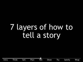 How a geek looks at storytelling: the 7 layers of how to tell a story.
 
