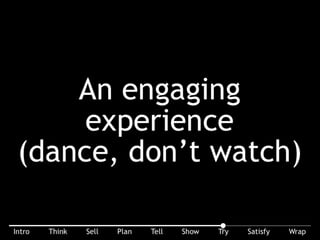 Make it an engaging experience (dance, don’t watch). Heck, everyone test drives a car before they buy.
 