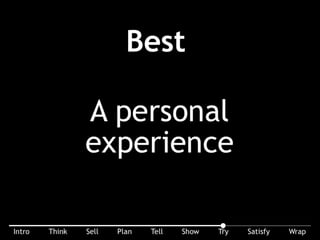 Best: a personal experience. Back to driving – not watching – NASCAR.
 