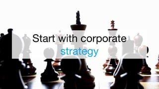 Start with corporate
strategy
 