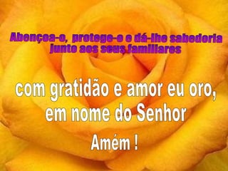 También me encontró miopía, ya que no podía ver más allá de las cosas negativas de mi prójimo. Abençoa-o,  protege-o e dá-lhe sabedoria junto aos seus familiares com gratidão e amor eu oro,  em nome do Senhor  Amém ! 