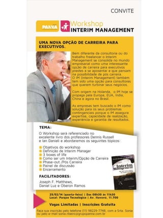 Convite interim manager workshop