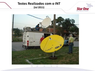 Testes Realizados com o INT
(Jul 2011)
 