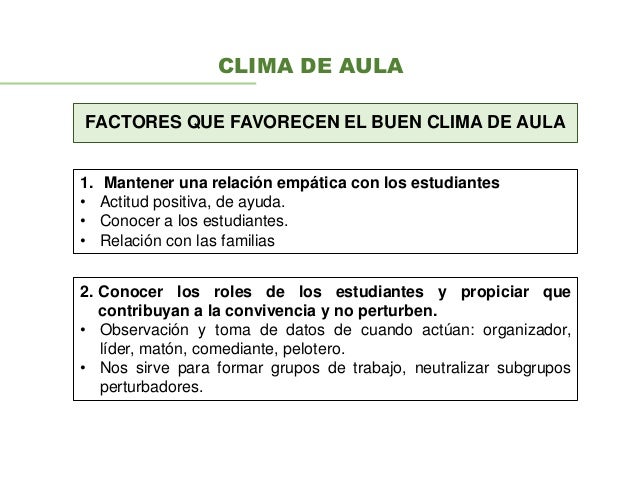 Convivencia democrática y clima en el aula