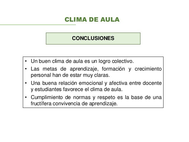 Convivencia democrática y clima en el aula