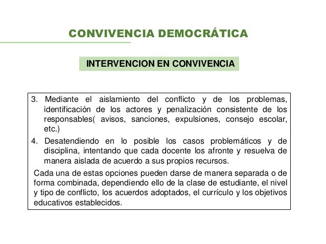 Convivencia democrática y clima en el aula