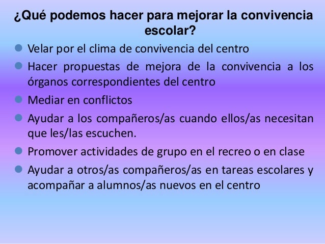 Convivencia escolar 2