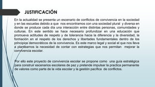 Convivencia escolar y desarrollo de cultura de la paz | PPTX