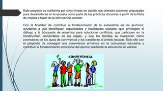 Convivencia escolar y desarrollo de cultura de la paz | PPTX