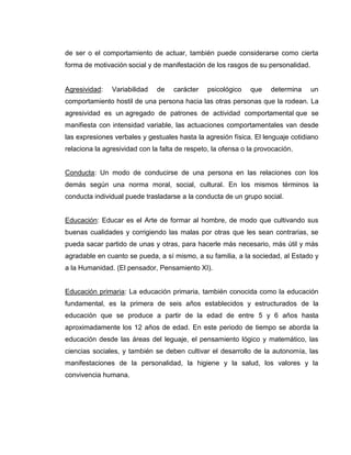 Dándole entonces participación principal y activa a las tics en la apropiación del
proceso de aprendizaje, desarrollando la competencia digital.




RELACION INSTITUCIONAL CON EL CURRICULO


Las Tecnologías de la Información y las Comunicaciones (TIC) nos permiten
apropiarnos de las orientaciones generales emanadas por el Ministerio de
Educación Nacional; y desarrollar actividades en las diferentes áreas del
conocimiento (transversalizacion) siendo entonces el resultado de todo esto,
estudiantes competentes en su formación integral, académica, cultural y social.


COMPETENCIAS CIUDADANAS


      Respeto, cuido las relaciones entre las personas y la naturaleza
      contribuyendo a una convivencia armónica.
      Se reconoce como integrante de una comunidad y de un país a los que
      debe respetar y valorar interactuando bajo el principio de justicia y libertad.


COMPETENCAS SOCIALES


      Respeto y reconozco mis rasgos individuales a los de otras personas con
      las cuales me relaciono.
      Me identifico como un ser social, miembro de diferentes organizaciones
      sociales y políticas, respetuoso de las normas que garantizan la
      convivencia pacífica.
      Practico normas éticas y políticas que favorezcan la equidad y la igualdad
      en los seres humanos y en su entorno.
      Reconoce y argumenta sus principales deberes y derechos en el ámbito
      escolar, familiar y comunitario.
 
