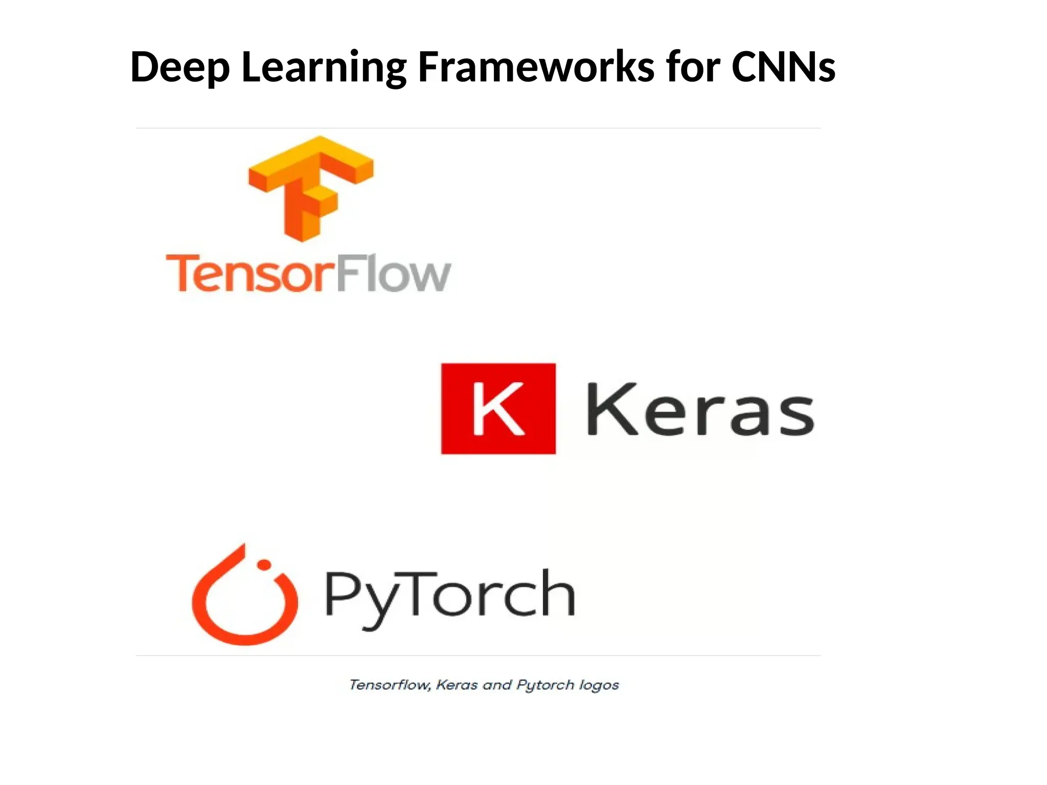 Deep Learning Frameworks for CNNs
 