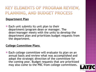 Program Planning Committe Convocation Day Presentation on Planning and Budget Workgroup | PPT