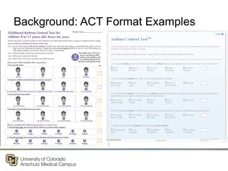 Background: ACT Format Examples
 