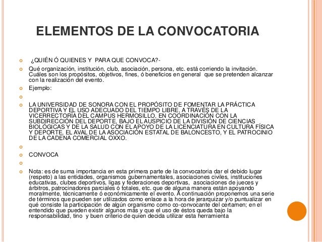 Convocatoria