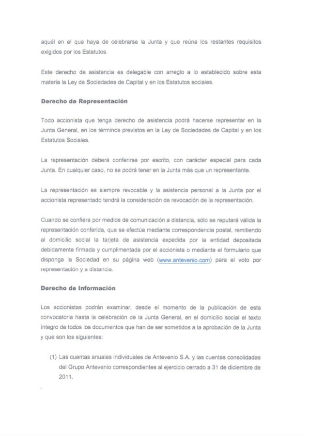 Convocatoria Ordinaria De Junta General De Accionistas1