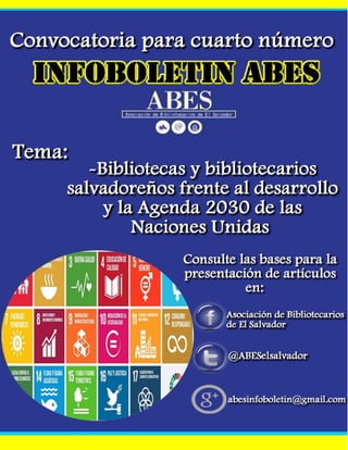 ASOCIACIÓN DE BIBLIOTECARIOS DE EL SALVADOR
COMISIÓN DE PUBLICACIONES
1
“Fortaleciendo el desarrollo del profesional de la información”
 