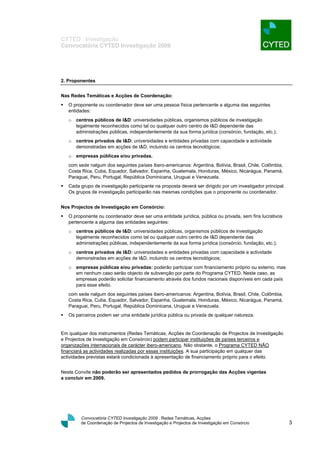 Convocatoria Cyted 2009   1[1]