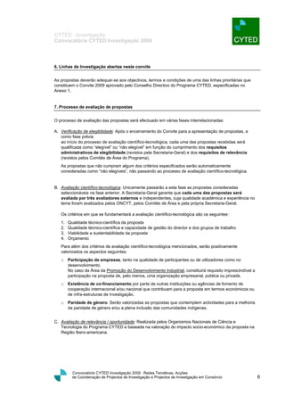 Convocatoria Cyted 2009   1[1]