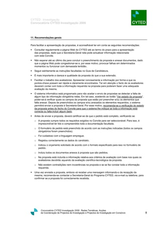 Convocatoria Cyted 2009   1[1]