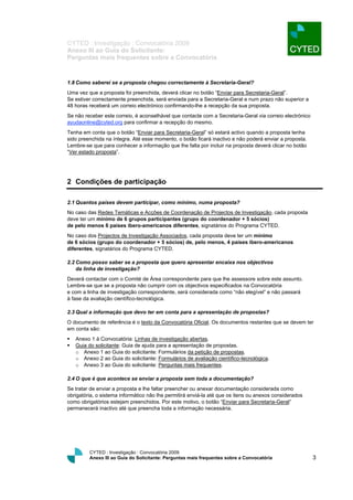 Convocatoria Cyted 2009   2[1]