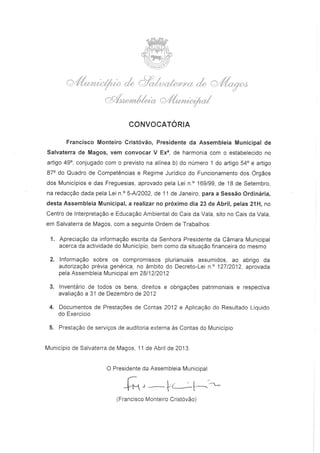 Assembleia Municipal de Salvaterra de Magos (23 Abril)