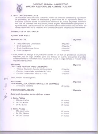 Convocatoria gobierno regional