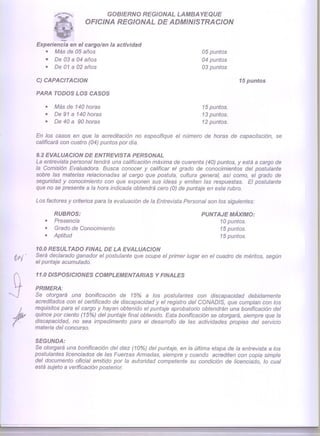 Convocatoria gobierno regional