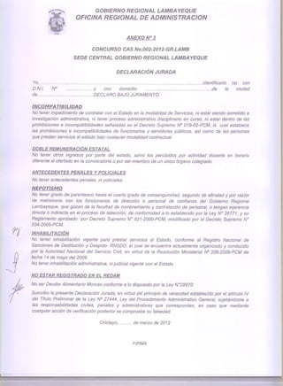 Convocatoria gobierno regional