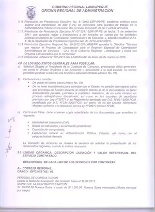 Convocatoria gobierno regional