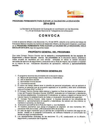 Convocatoria IPAC 2014 - 2015