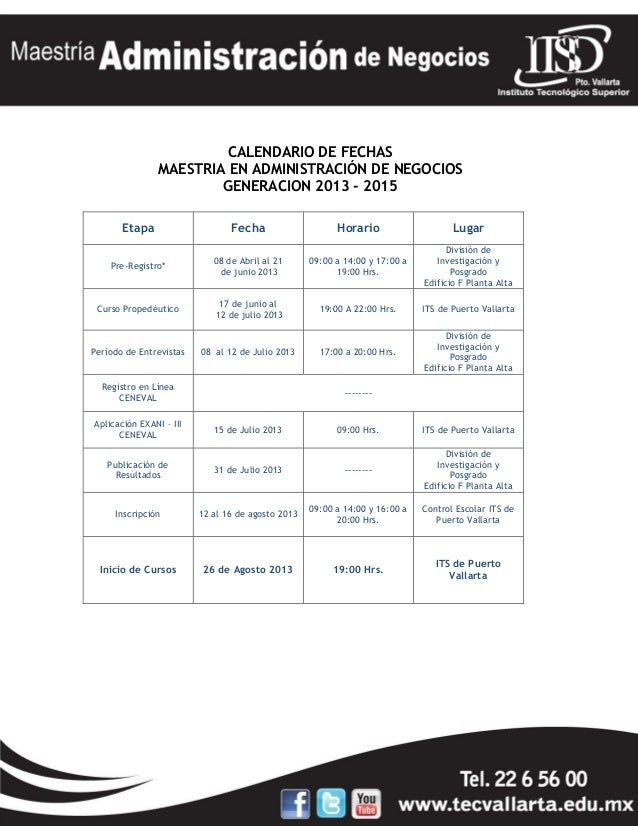 Convocatoria Maestria 2013 TEC Vallarta