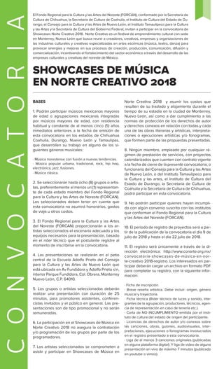 SHOW CASES DE MÚSICA EN NORTE CREATIVO 2018