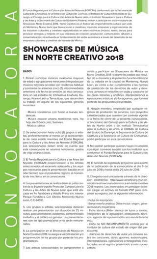 Convocatoria Norte Creativo 2018