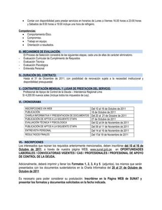 Convocatoria p control de la deuda