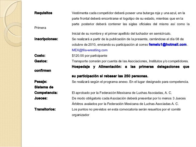 Convocatorias