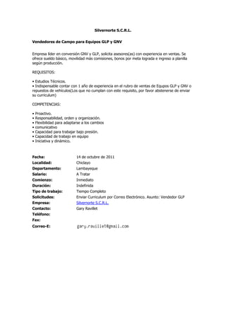 Convocatorias 14 10-11