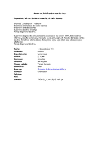 Convocatorias 14 10-11