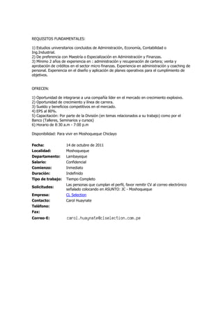 Convocatorias 14 10-11