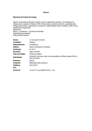 Convocatorias 14 10-11