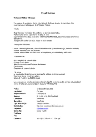 Convocatorias 14 10-11