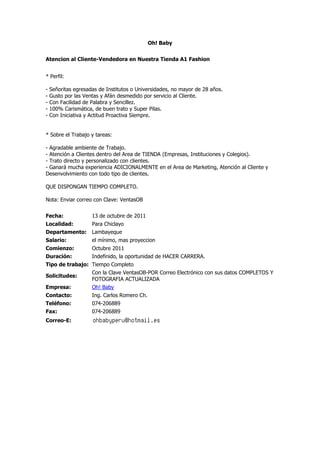 Convocatorias 14 10-11