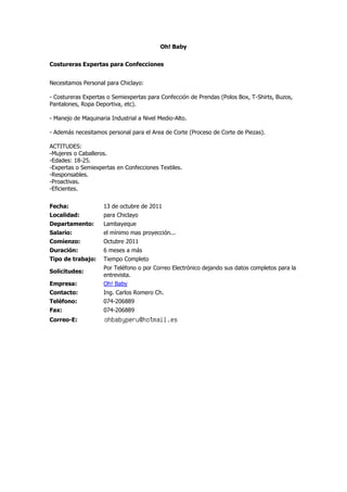 Convocatorias 14 10-11