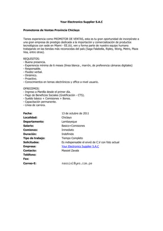 Convocatorias 14 10-11