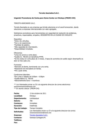 Convocatorias 14 10-11