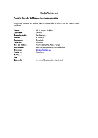 Convocatorias 14 10-11