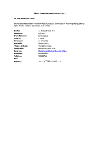 Convocatorias 14 10-11