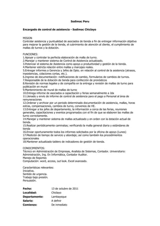 Convocatorias 14 10-11