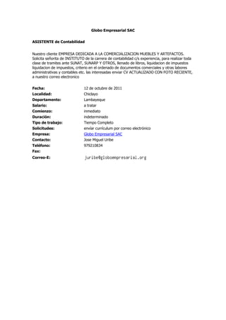 Convocatorias 14 10-11