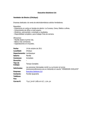 Convocatorias 14 10-11