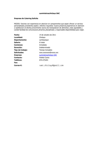 Convocatorias 14 10-11